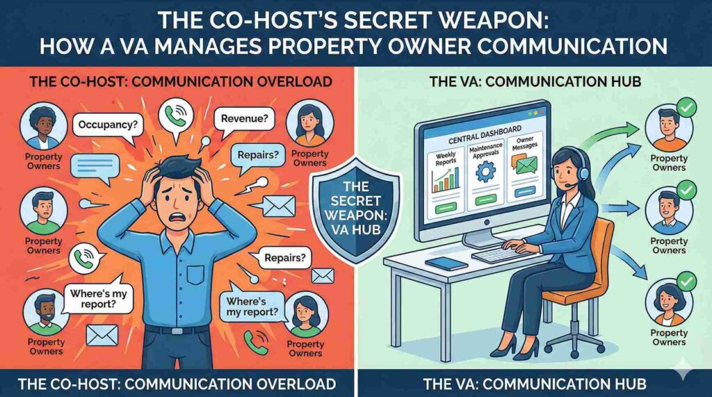 The Co-Host's Secret Weapon How a VA Manages Property Owner Communication