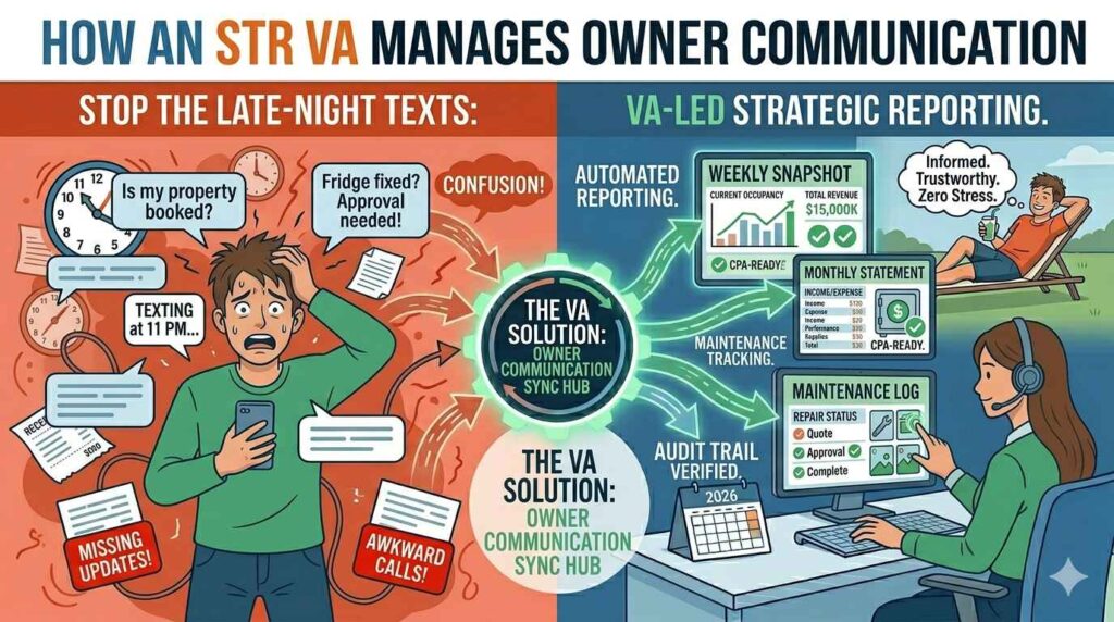 Stop the Late-Night Texts How an STR VA Manages Owner Communication